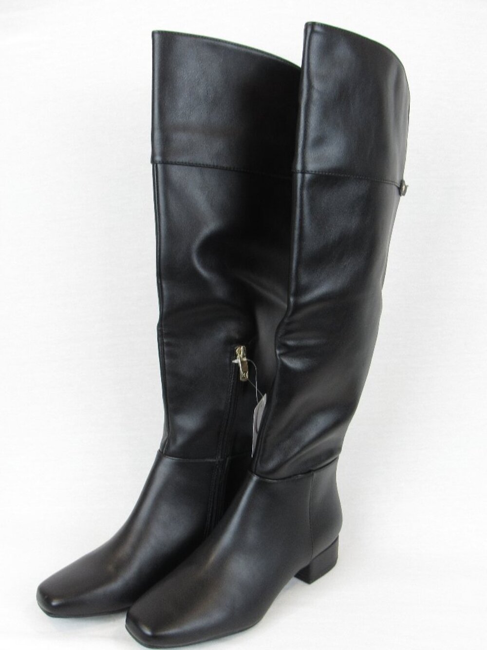 Liz Claiborne Dover Black Women's Size 6 Over the Knee Flat Boots Faux Leather